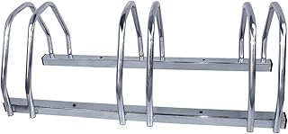 Walter Fahrradständer 3-Fach, Für 3 Fahrräder, Boden- oder Wandmontage, Mehrfachständer, beidseitig verwendbar, Metall, Silber