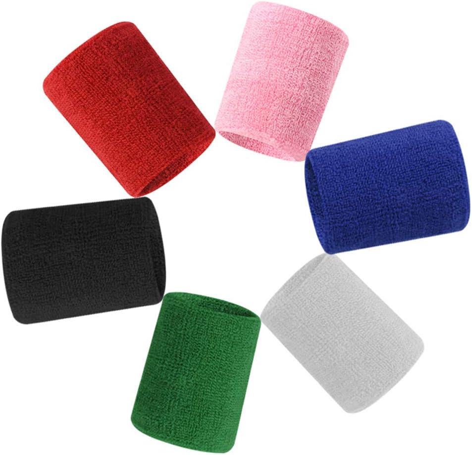 4 Poignets Éponge Sport LAKJUOZ - Noir Et Rose - Absorption Transpiration - Gym, Running, Basket