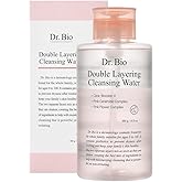Dr. Bio Double Layering Cleansing Water (16.9oz/480ml) | Face Cleanser and Makeup Remover, Micellar Cleansing Water for Sensitive Skin, Probiotic Soothing and Hydration, Korean Skin Care, Vegan