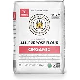 King Arthur Organic Unbleached All Purpose Flour, Non-GMO Project Verified, No Preservatives, 5 Pounds (Pack of 6)