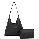 Barsine Soft Vegan Leather Hobo Bag for Women, Slouchy Shoulder Tote, Lightweight Everyday Purse for Work, Travel & Mom Life | Fashion Design, Large Capacity, With Purse Set, Stylish & Trendy