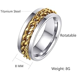 Udolfly Mens Fidget Rings Anxiety Rings for Men