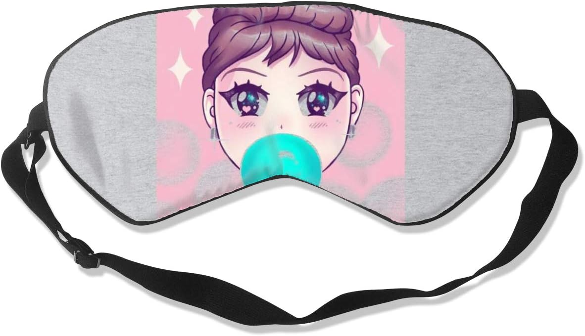 Sleeping Mask 100 Blackout,Kawaii Bubble Gum Sleep Mask