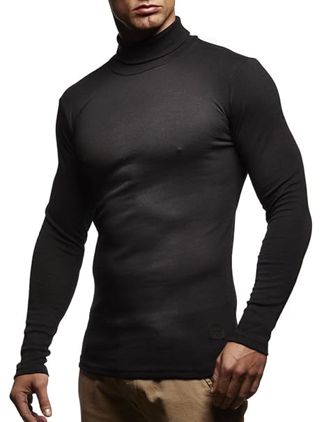 LEIF NELSON Herren Rollkragenpullover Pullover Rollkragen Hoodie Sweatshirt Shirt