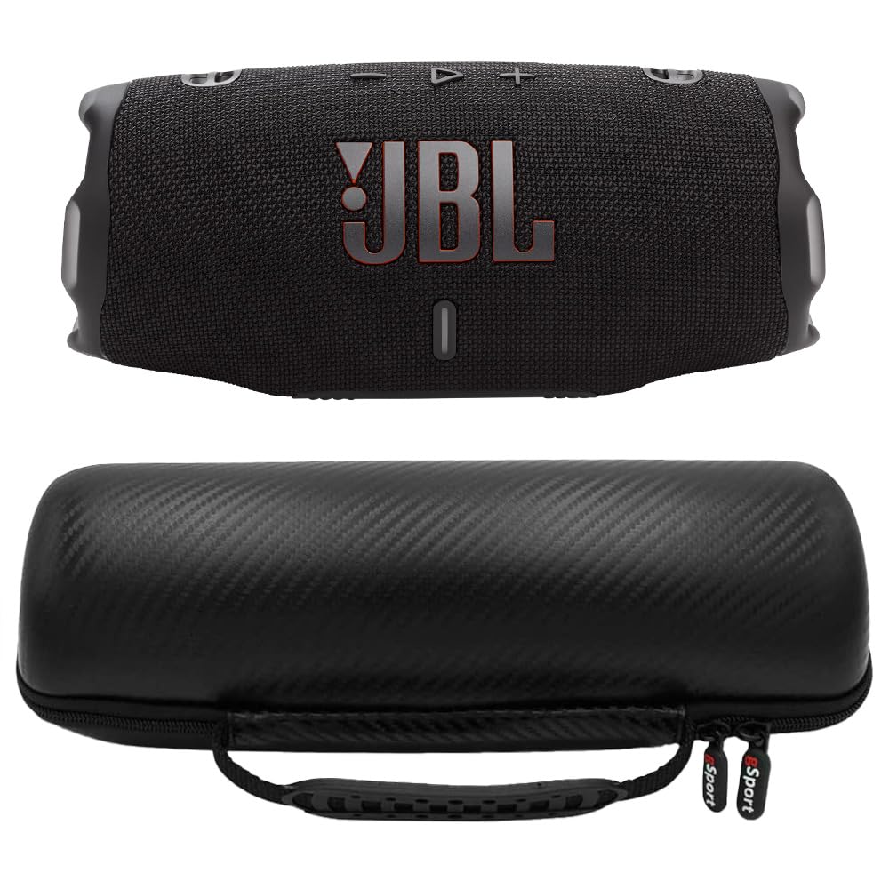 Photo 1 of **PARTIAL SET - ONLY THE CASE**
JBL Charge 6 Waterproof Portable Speaker Bundle with gSport Carbon Fiber Case (Black)