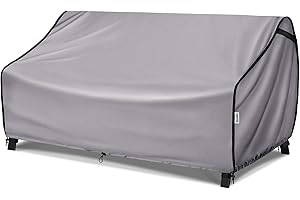 VARIETYFACE Patio Furniture Covers for Sofa Waterproof,Outdoor Bench Covers Tear Resistant,Fits up to 85Wx37Dx35H inches,Grey