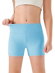 Haloumoning Girls Athletic Shorts Kids High Waisted