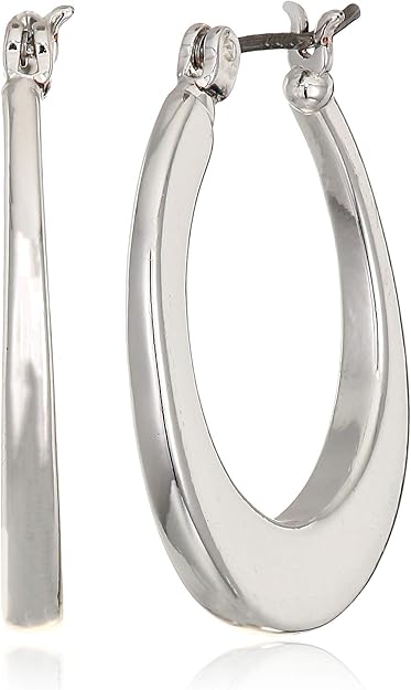 nine west silver hoop earrings