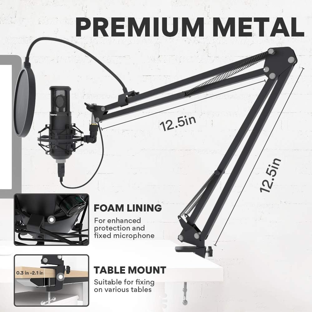 USB Microphone 25mm Large Diaphragm MAONO AU-PM430 Condenser PC Cardioid Mic with Professional Sound Chipset for Studio/Home Recording, Podcast, Gaming, Streaming, YouTube, Chatting: Computers & Accessories