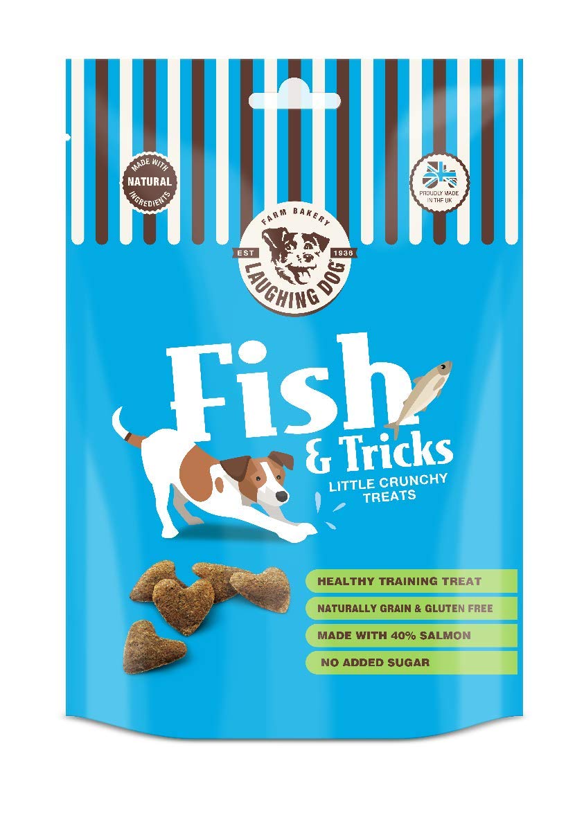 Laughing Dog - Fish & Tricks - Grain Free Dog Treats - Fish Training Treats, Healthy Training Treat - 125g