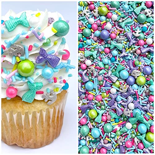 Sprinkles Mermaid sprinkle mix 8 oz Mermaid candy Mermaid tail