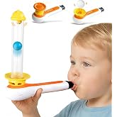 TOP BRIGHT 3-IN-1 Sensory Toys for Toddlers 3-5 with Whistle &amp; Ball Blowing | Floating blow pipe balls, BPA-free, Develop oral fine motor, Screen-free, Travel toys, Speech therapy, Kid birthday gift