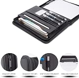 Leathario A4 Portfolio Folder with Notepad Vegan Leather Conference Organizer view 4
