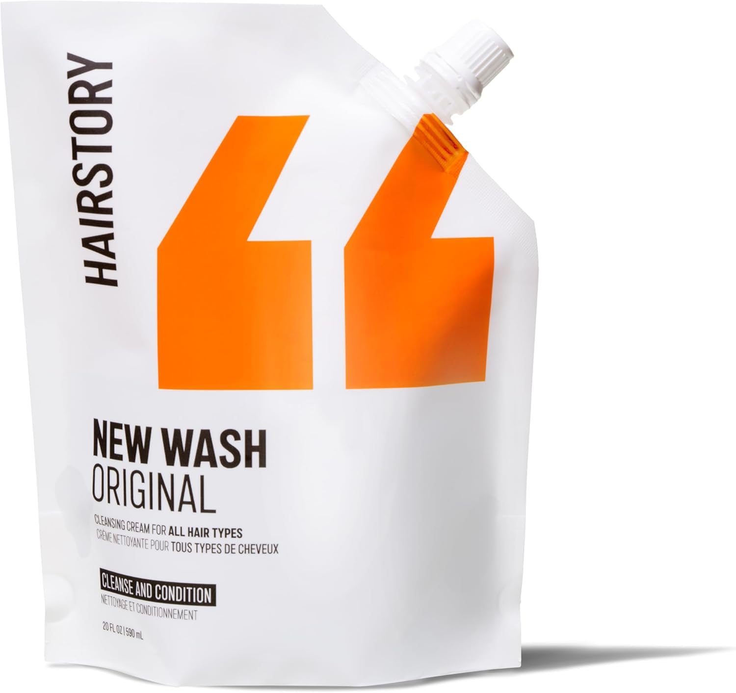 Hairstory New Wash Original, Cleansing Cream for All Hair Types, Shampoo & Conditioner Alternative, Promotes Scalp Health, Nourishes & Protects, 20oz