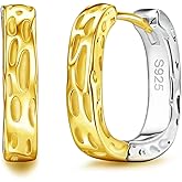 Two Tone Hoop Earrings for Women Gold and Silver Hoop Earrings Chunky Classic Lightweight Hypoallergenic Mix Material Jewelry Gifts for Daughter Mom Wife Birthday