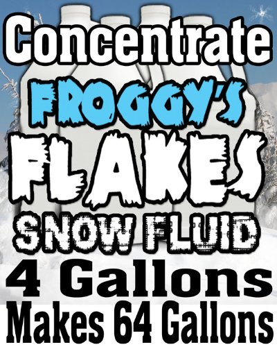 Concentrate Froggys Flakes Snow Juice Machine Fluid - Makes 64 Gallons Snow Formula: DRY (50 - 75 Feet Float / Drop)