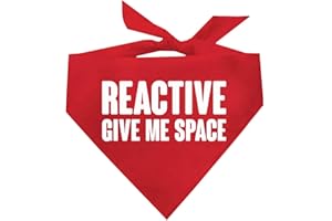 TEES & TAILS Reactive Give Me Space Dog Bandana (Red, OS 272)