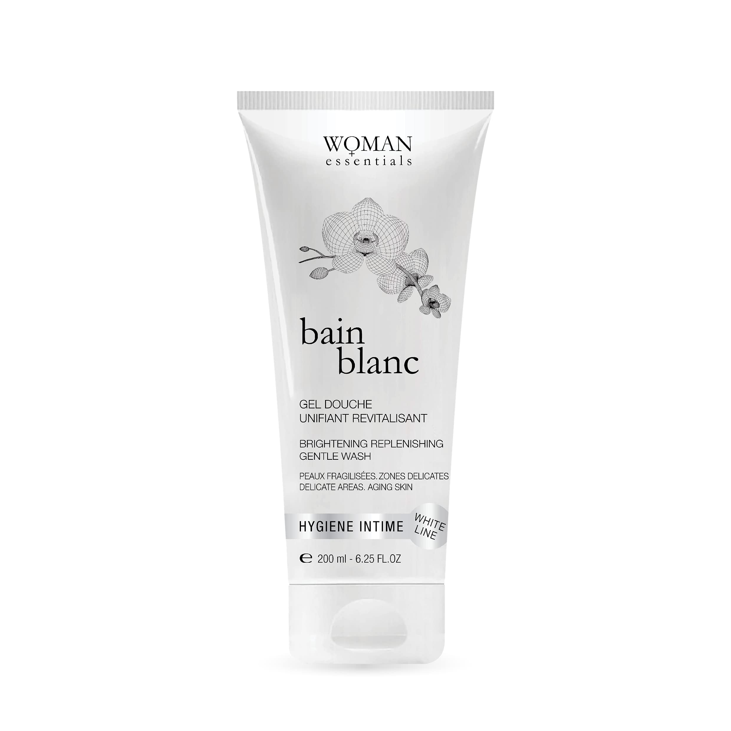 WOMAN ESSENTIALS BAIN BLANC Extra-Rich Gentle Replenishing Feminine Wash for Delicate and Intimate Skin – 6.7 fl oz / 200 ml