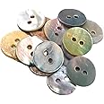 Natural Mother-of-Pearl Shell Buttons - AKOYA - 7 Sizes - Produced in Spain (10 mm)