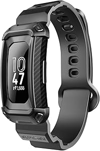 SUPCASE Unicorn Beetle Pro Series Design for Fitbit Inspire & Fitbit Inspire Hr Replacement Bands with Built-in Rugged Protective Case (Black)