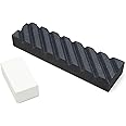 Yoshihiro Knife Sharpening Stone Fixer & Nagura Conditoning Stone Chef's Tools (Regular Set - Black)