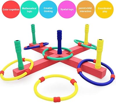 Wurfspiel Ringwurfspiel Garten Spiele Fur Kinder Und Erwachsene 5 Pcs Pole 6 Pcs Ferrule 2 Basis Fur Indoor Und Outdoor Spielspass Kinderspiele Draussen Amazon De Sport Freizeit