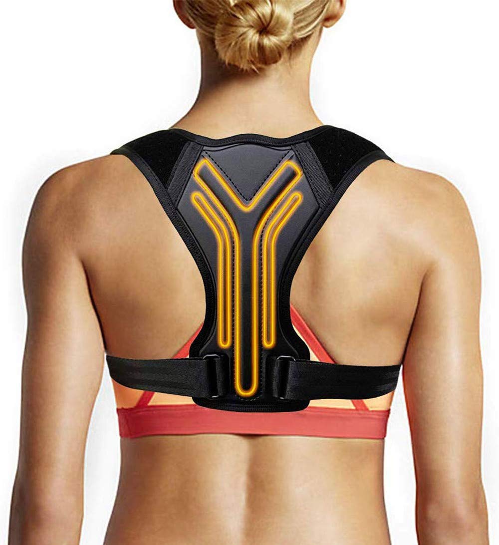 Posture Corrector for Women Men and Kids Adjustable Shoulder Straps Back Brace Posture Support Belt / Back Straightener / Posture Trainer Effective for Neck Back and Shoulder Pain Relief (M)