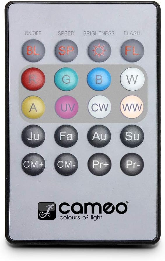 Cameo Light CLPFLAT1REMOTE Infrared Remote Control for 'Flat PAR CAN' Lighting