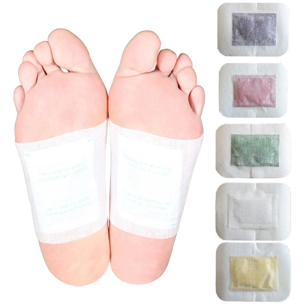 Halffle Detox Foot Pad Organic Herbal Detoxify Toxins Cleansing Patches Health Care Foot Creams & Lotions 5 Pcs