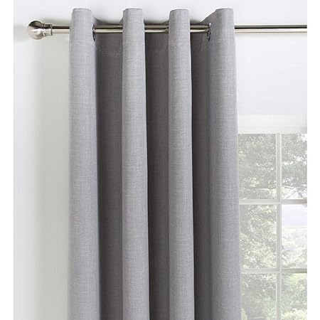 Luxury Pair Thermal Blackout Curtains Ring Top Eyelet Fully Lined
