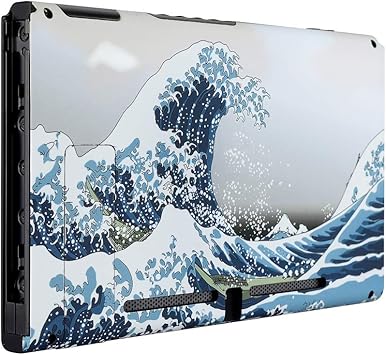 Amazon Com Extremerate Soft Touch Grip The Great Wave Console Back Plate Diy Replacement Housing Shell Case For Nintendo Switch Console With Kickstand Joycon Shell Not Included Computers Accessories