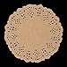 Juvale Brown Scalloped Paper Placemats - 1000-Pack, 4-Inch Round - Rustic Lace Cake Doilies & Drink Doilies - Disposable Table Decoration for Wedding & Party - Decorative Paper Rounds