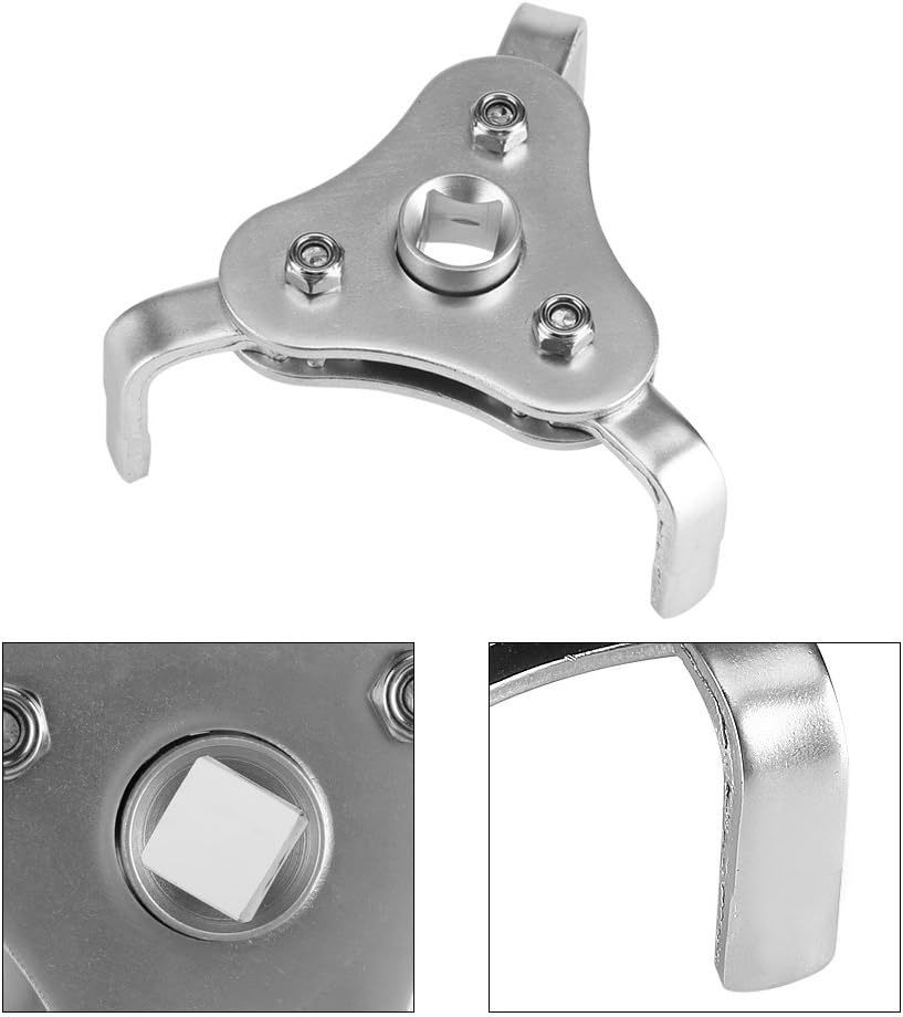 TOPINCN Oil Filter Wrench Oil Filter Key Car Truck Adjustable Two Way Oil Filter Key Wrench Tool 3 Jaw Repair Removal Tool - Image 5