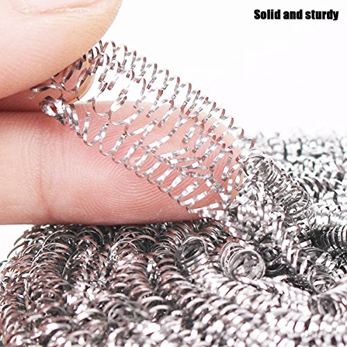 Quality Yes QY 6PCS Stainless Steel High Density Cleaning Sponges Metal Scrubber Scouring Pad Ball for Home Kitchen Pot Pan Dish Wash Cleaning