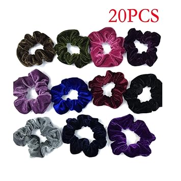 20pcs Women S Hair Scrunchies Velvet Elastic Hair Bands Lululemon