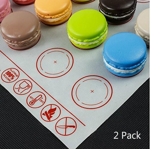 Magician Silicone Baking Mat - Non Stick Durable Bakeware Macarons Baking Mat (10.8" x 10.8" - Set of 2)