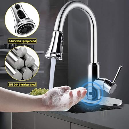Kitchen Faucet Soosi Hand Free Wave Sensor Single Lever Kitchen
