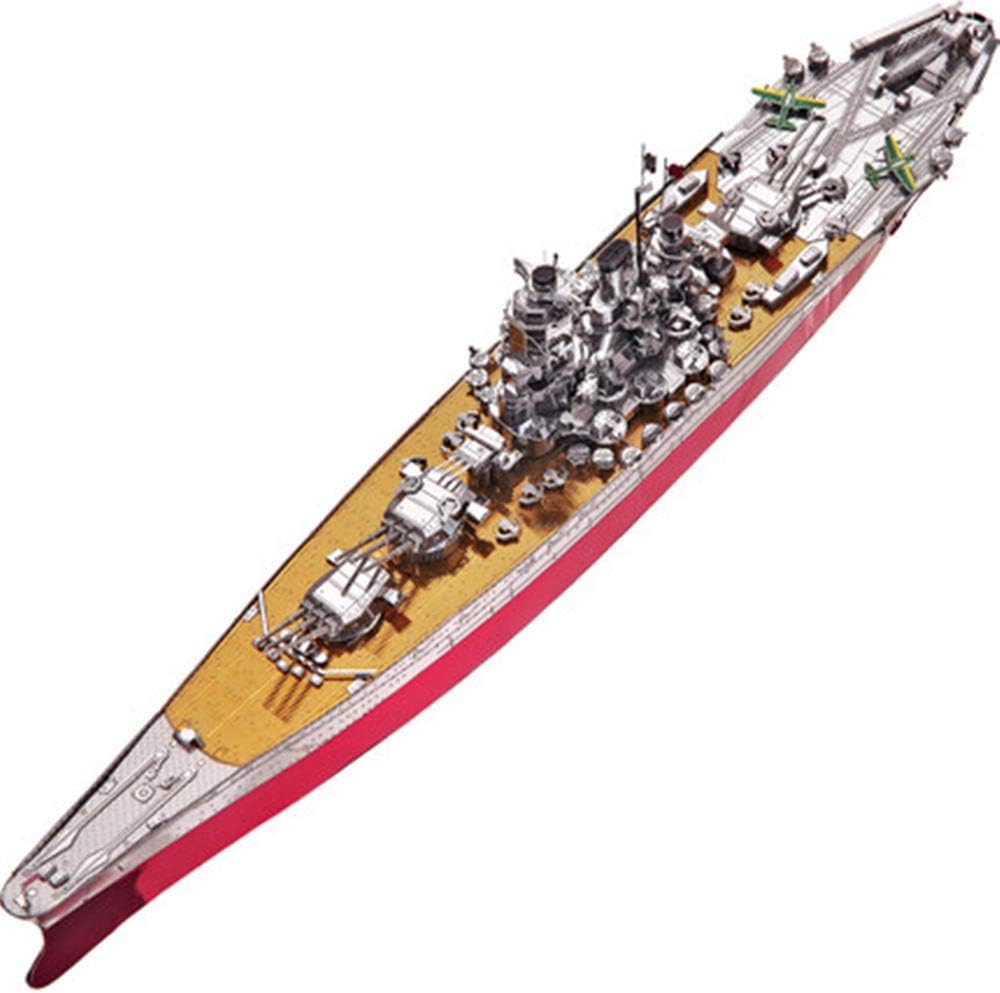 3D Stereo Metal Assembled Model Yamato Battleship Military Ship DIY Handmade Creativity Jigsaw Toy Child Pleasure Hands-on Assembly Holiday Gift