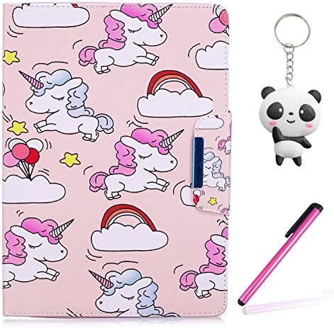 crisant Samsung Galaxy Tab A 9.7 Case Pretty unicorn Wallet Magnetic Closure Stand Tablet Flip Cover For Samsung Galaxy Tab A 9.7 SM-T550 SM-T555 With Two Gifts