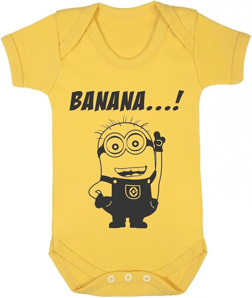 New Baby BOY Girl Minions Yellow Bodysuit Vest Babygrow Gift Baby