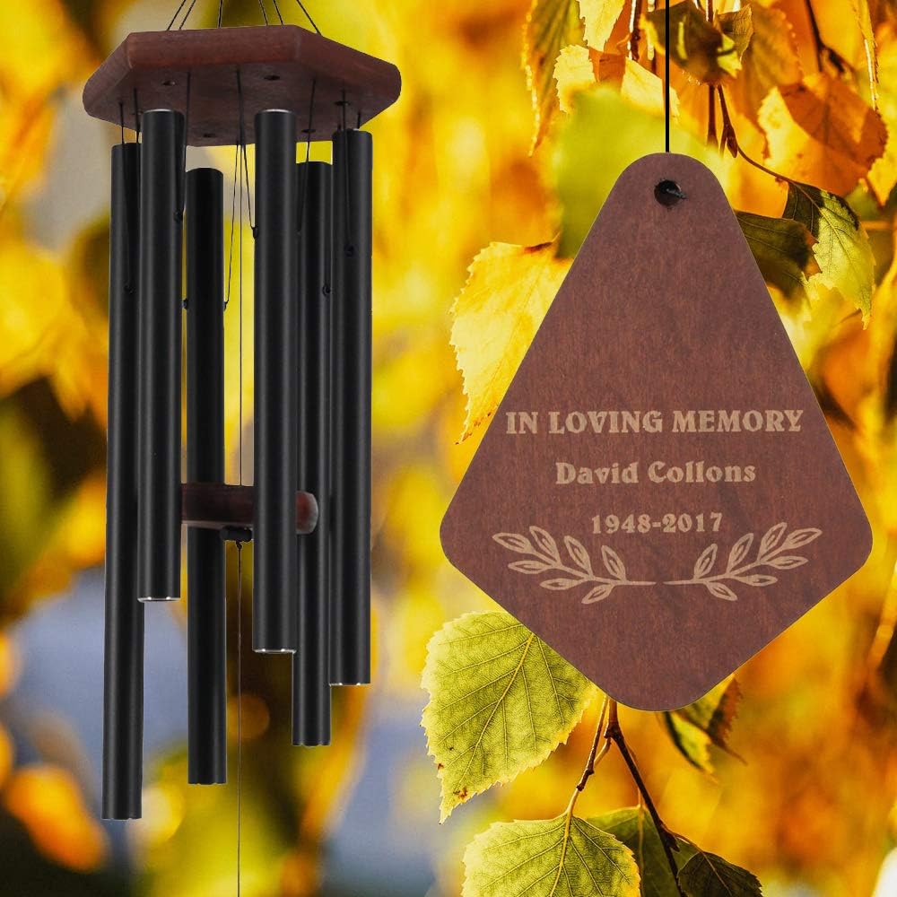ASTARIN Personalized Memorial Wind Chimes Outdoor, Customize Wind Chimes for
