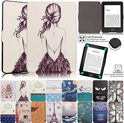 REASUN Case Fits Kindle Paperwhite 1 2 3 4, Slim Folio Card Slots Cover with Auto Wake/Sleep Case for Amazon Kindle Paperwhite 123 and Kindle Paperwhite 10th Generation 2018 Released (Girl)