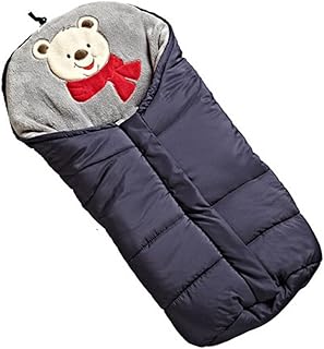 Chilsuessy Universal Kinderwagen Winterfußsack Fußsack Fußsäckchen Thermofußsack für Buggy Kinderwagen,waschbar,wasserabweisend, Dunkelblau, 82 * 45 * 38cm