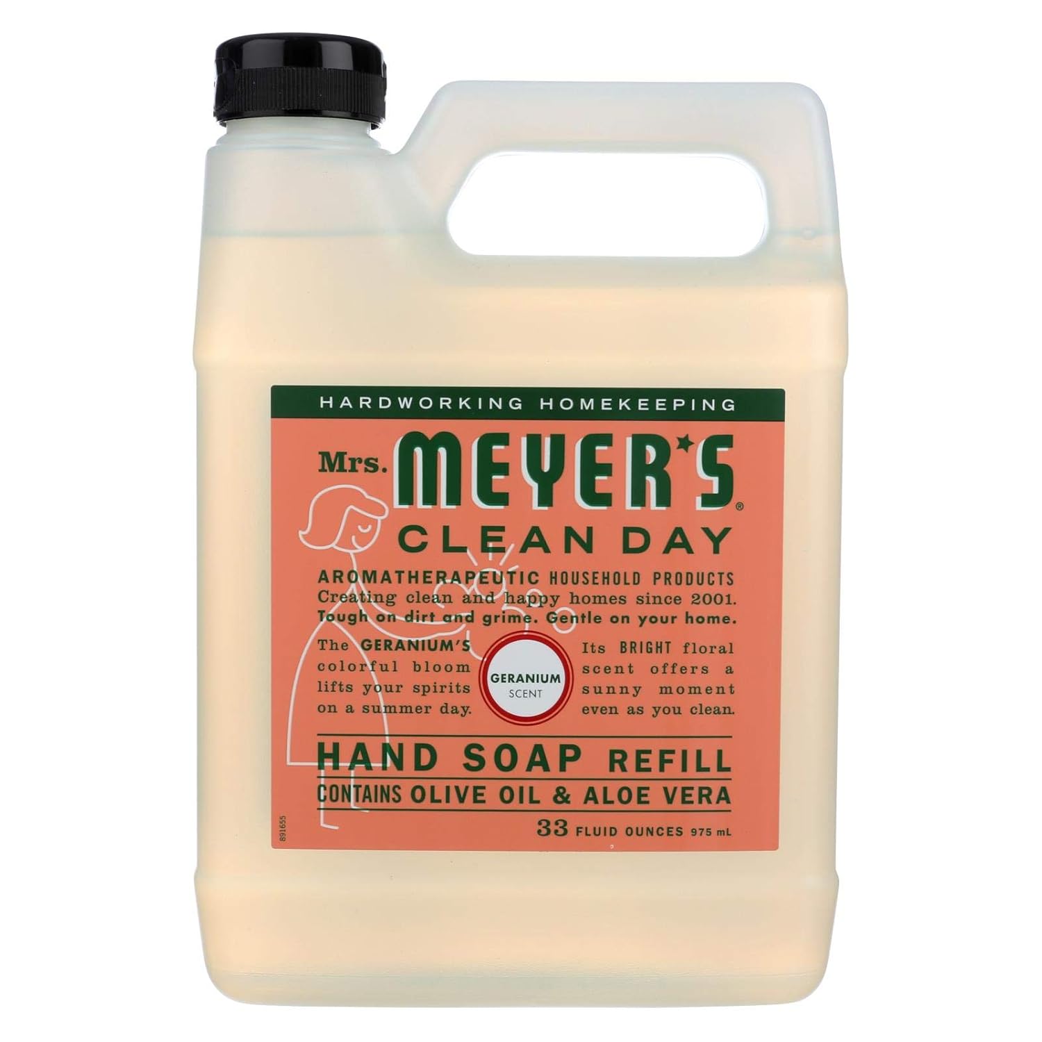 Amazon Com Mrs Meyers Liquid Hand Soap Refill Liquid 33 Oz Geranium Scent Pack Of 6 Beauty