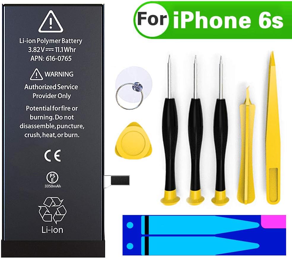 Battery Replacement for iPhone 6S, COSOOS 1715 mAh Standard Capacity Battery with Complete Professional Remove Tool Kits and Instruction Compatible with iPhone 6s A1633, A1688, A1700 (UL Certified)