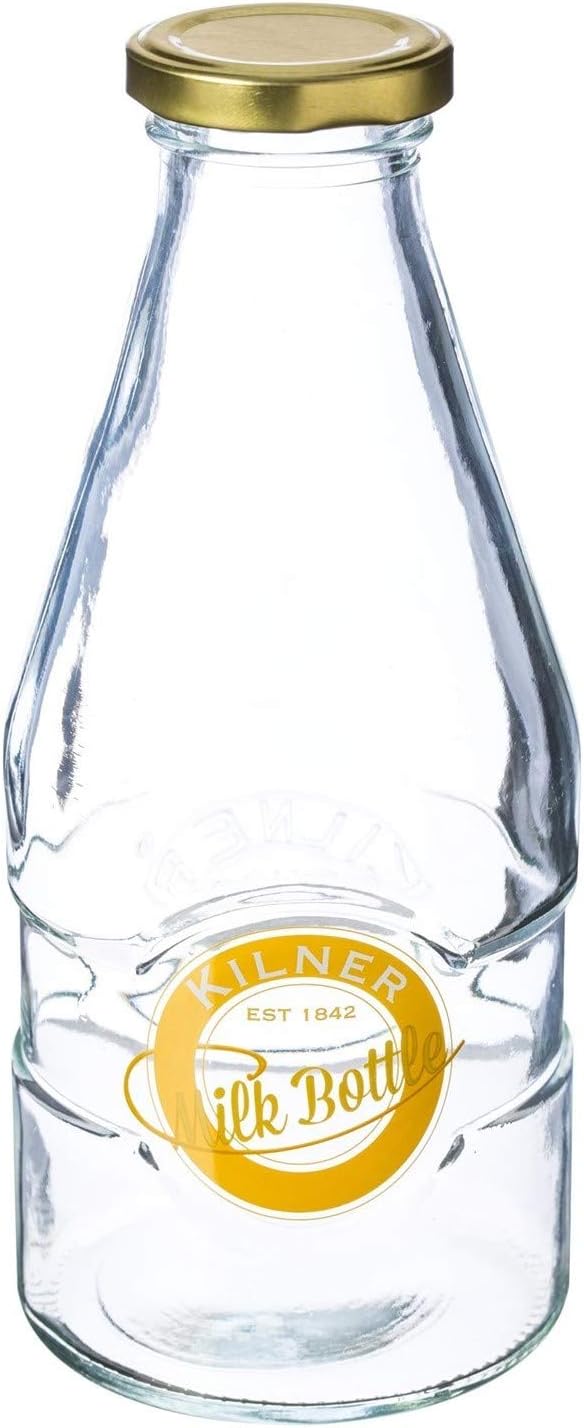 Kilner Milk Bottle, 1 Pint, Transparent, 568 ml