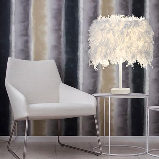 feather bedside lamp shade