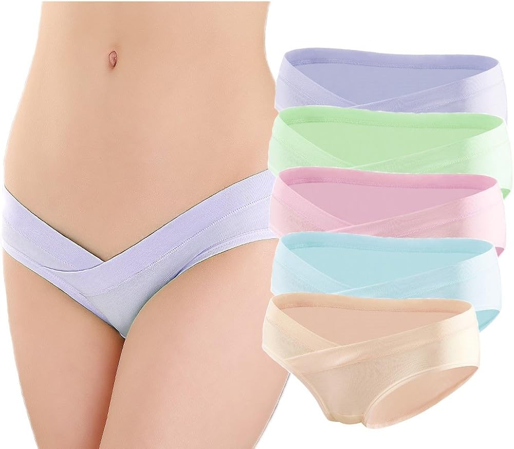 Common Women's Under Bump Maternity Panties Healthy Underwear, Multi