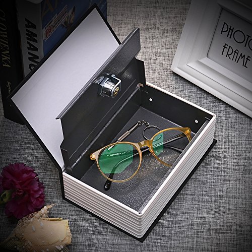 Powstro Book Safe with Combination Lock Home Dictionary Diversion Metal Safe Lock Box Piggy Bank Locking Book for Coins Cash Money Jewellery Hidden Safe - Thumbnail 7