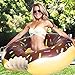 BigMouth Inc. Chocolate Donut Pool Float, Funny Inflatable Vinyl Summer Pool or Beach Toy, Patch Kit Included, Giant Swim Tube, Fun Summer Toy